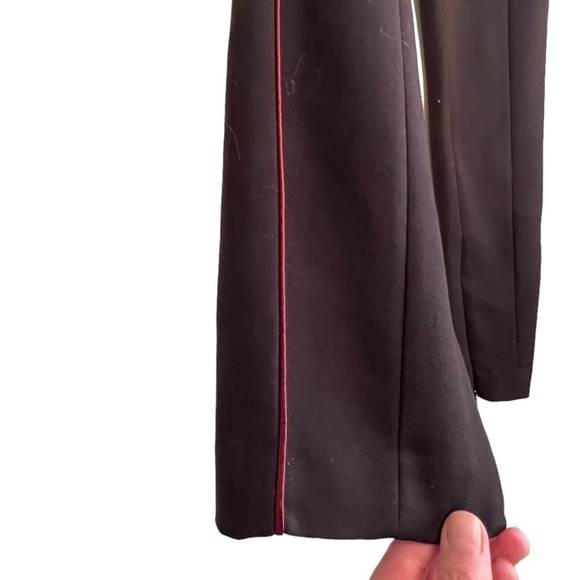 ASOS Selected Femme Muse Pipping MW Cropped Pant  Black/Red Pipping Size 36 - Picture 10 of 14